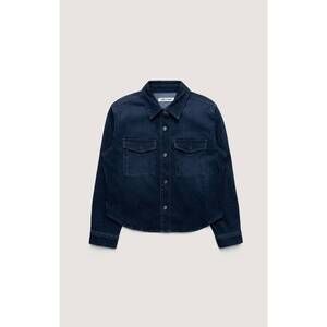 NEW MAVI women's tia denim shirt in dark blue move